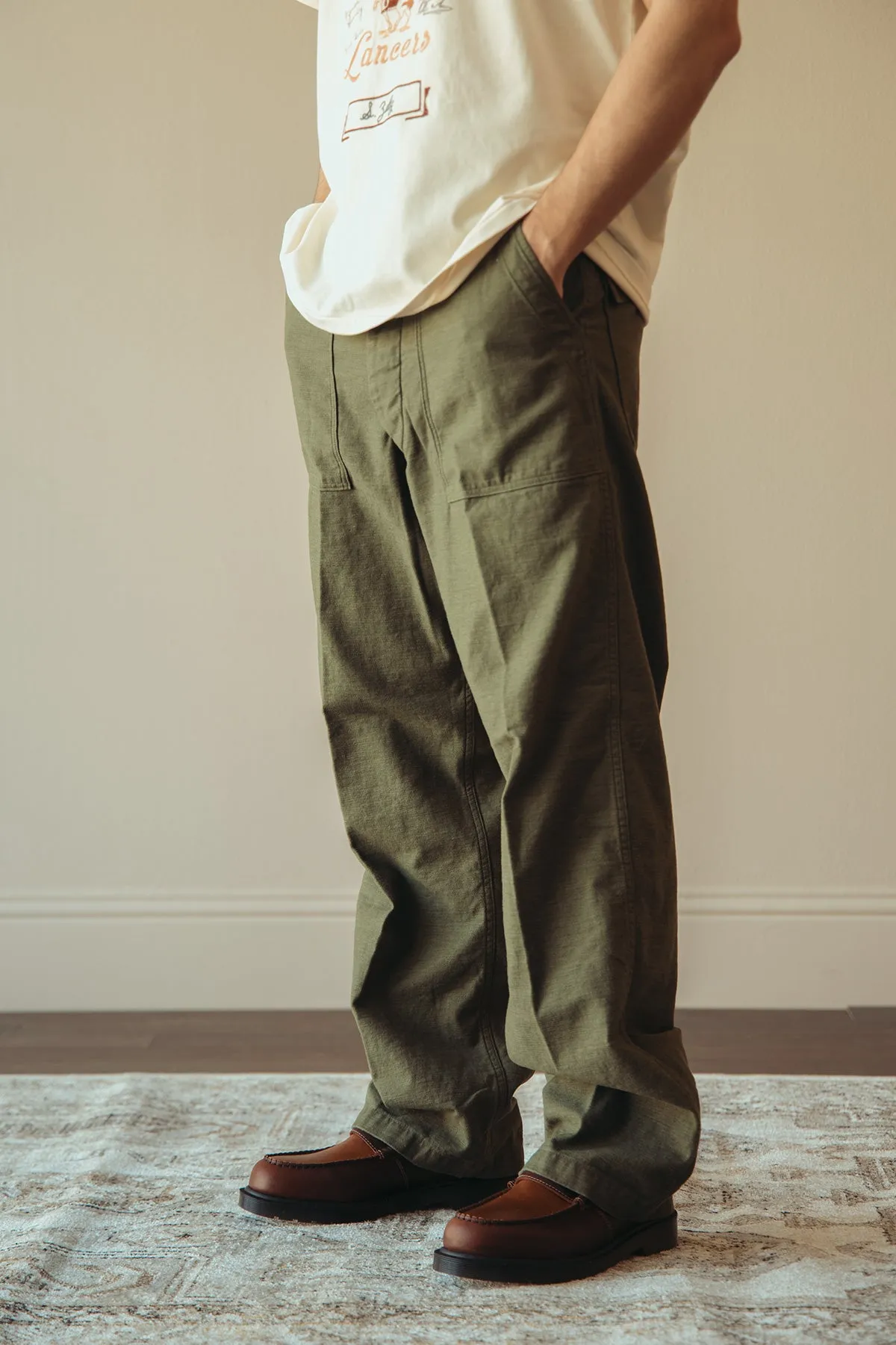 Vintage Fit Fatigues - Dark Olive