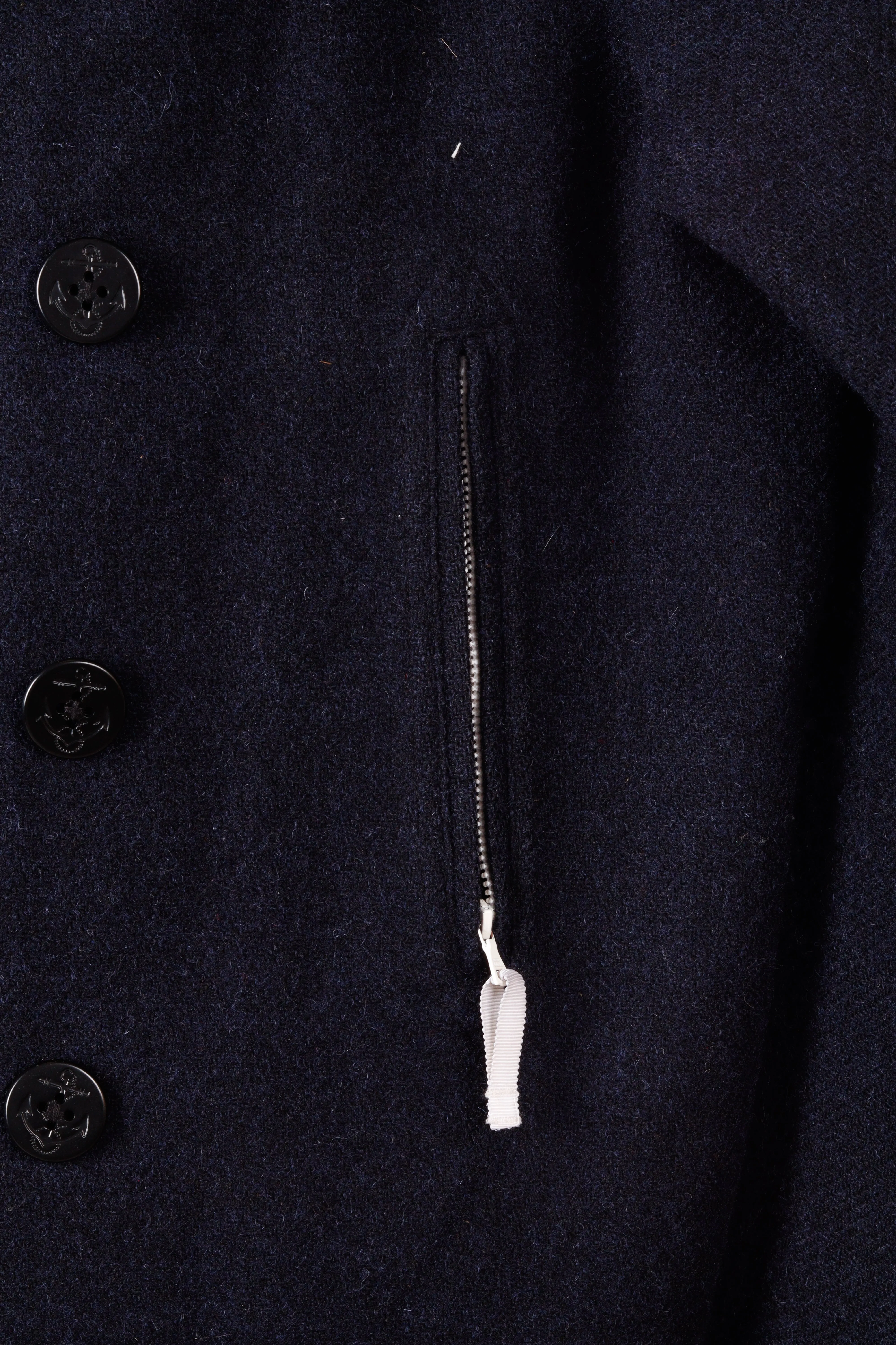 Visvim AW08 'Harris Tweed Lieutenant' Pea Coat Navy (2008)