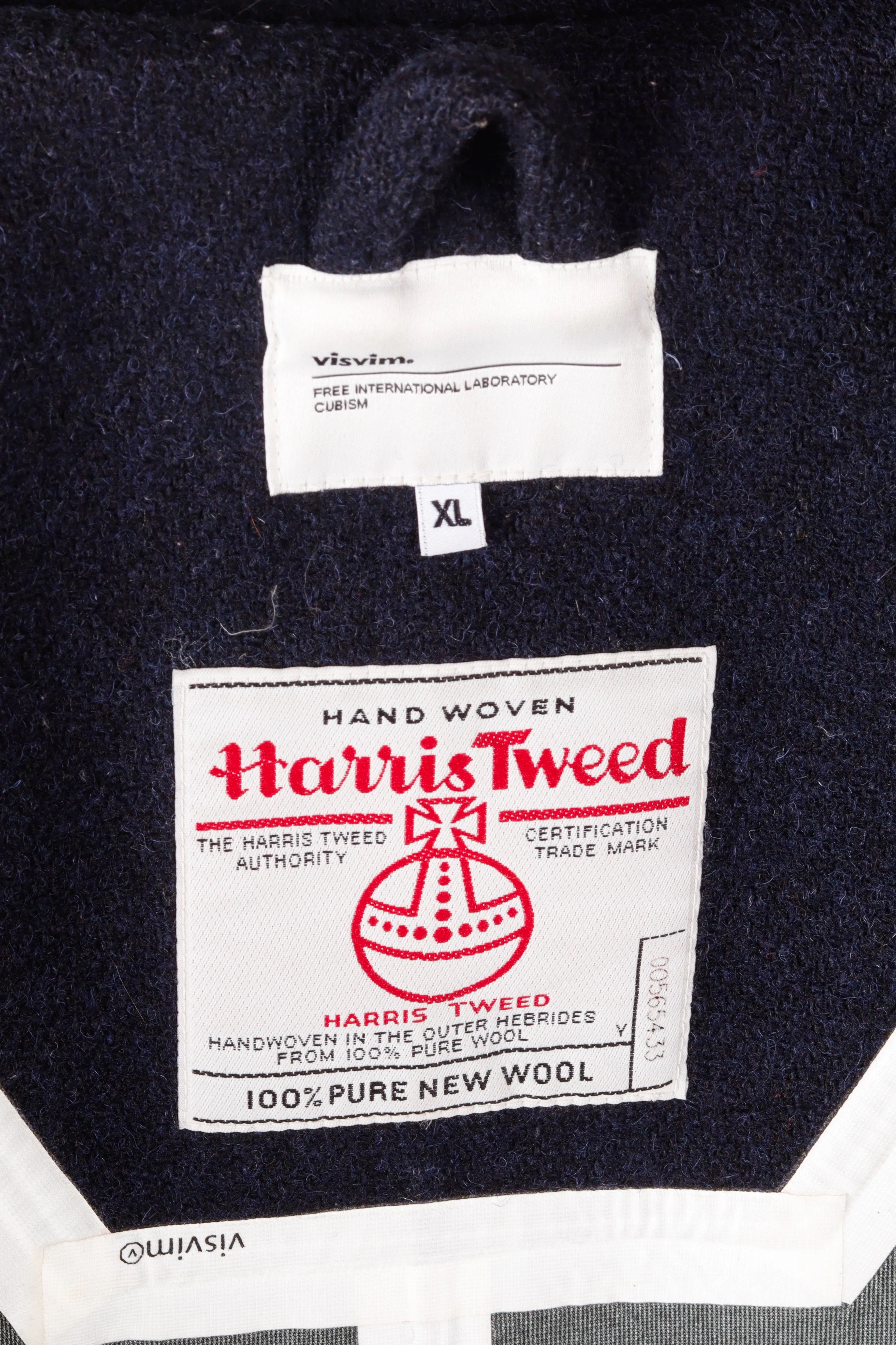 Visvim AW08 'Harris Tweed Lieutenant' Pea Coat Navy (2008)