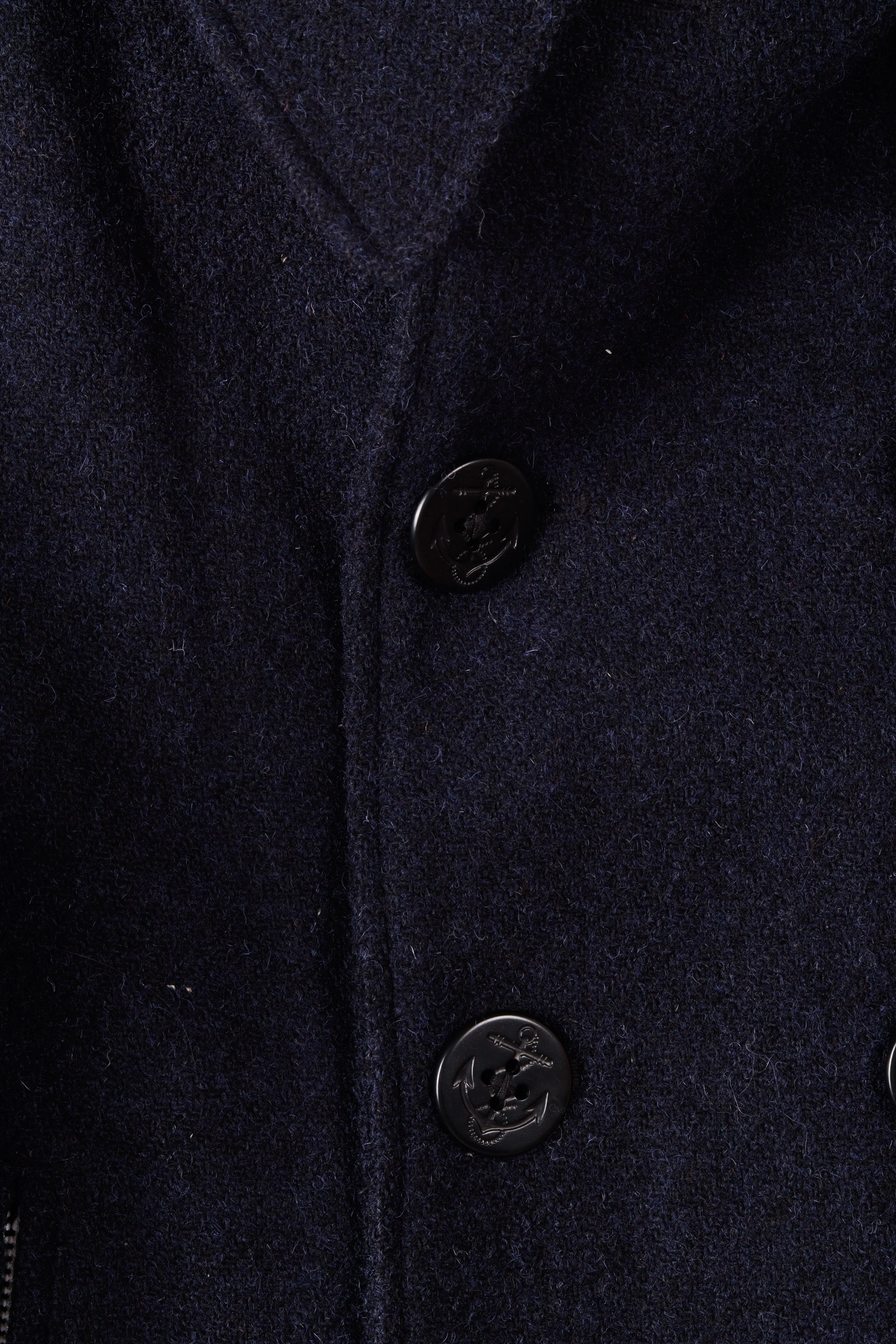 Visvim AW08 'Harris Tweed Lieutenant' Pea Coat Navy (2008)