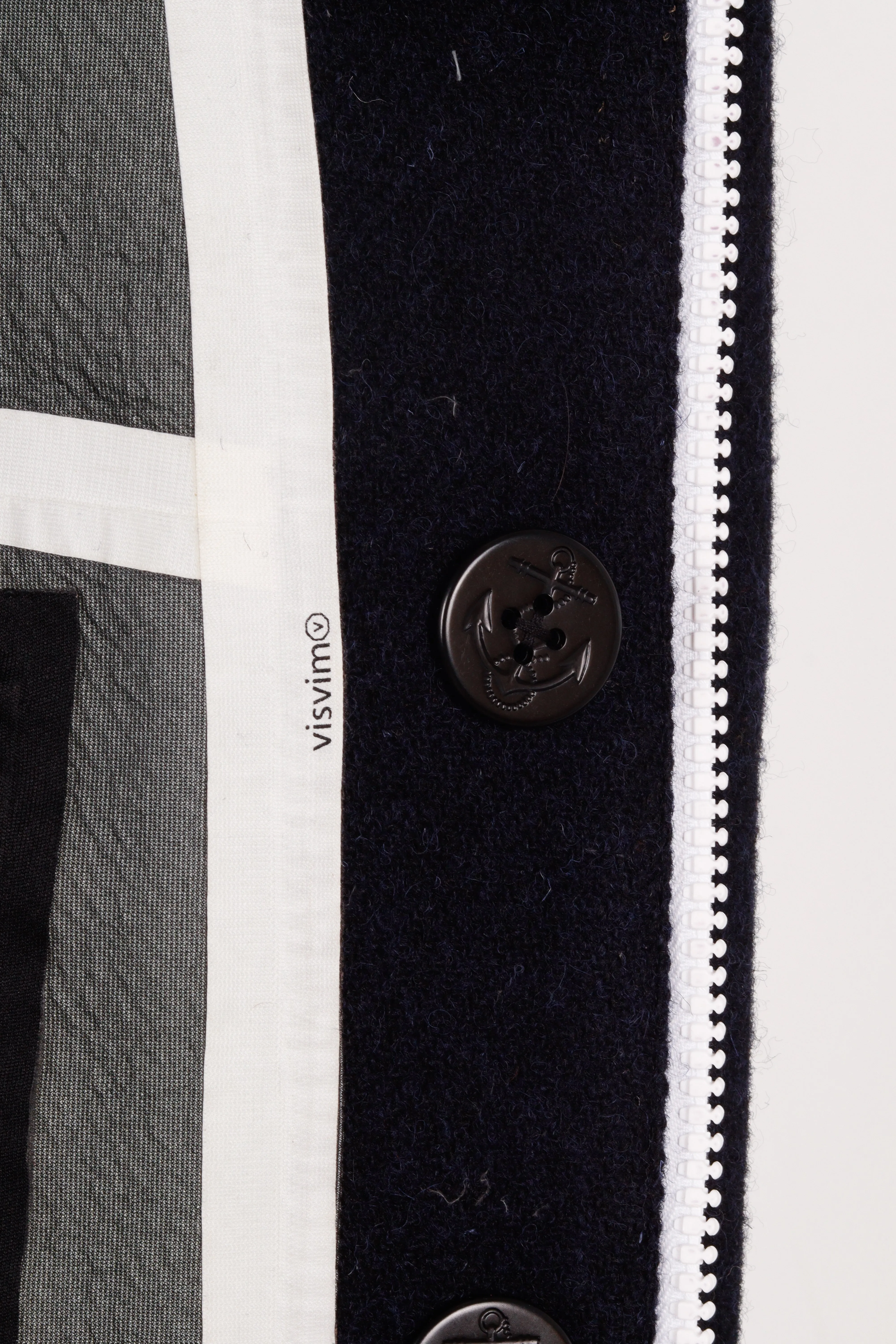 Visvim AW08 'Harris Tweed Lieutenant' Pea Coat Navy (2008)