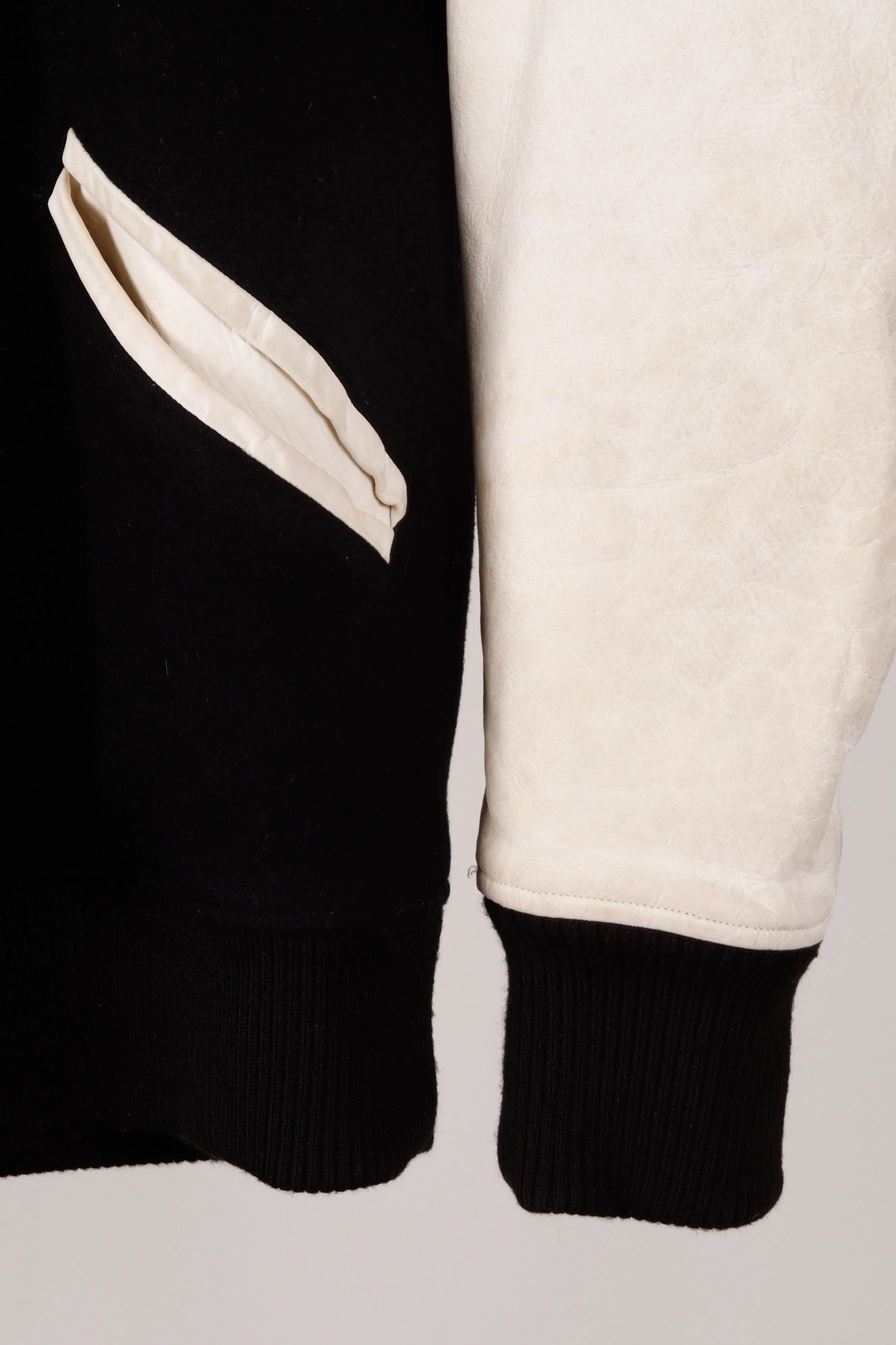 Visvim AW19 'Wool & Leather Varsity' Jacket Black (2019)