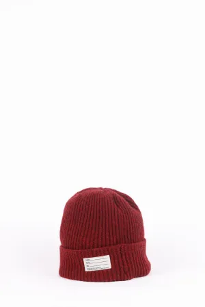 Visvim 'Ribbed Knit' Beanie Burgundy