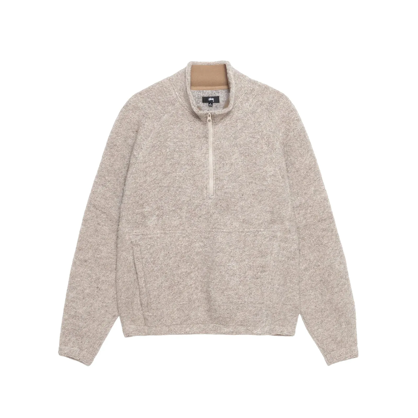 Wool Blend Sherpa Mock Neck