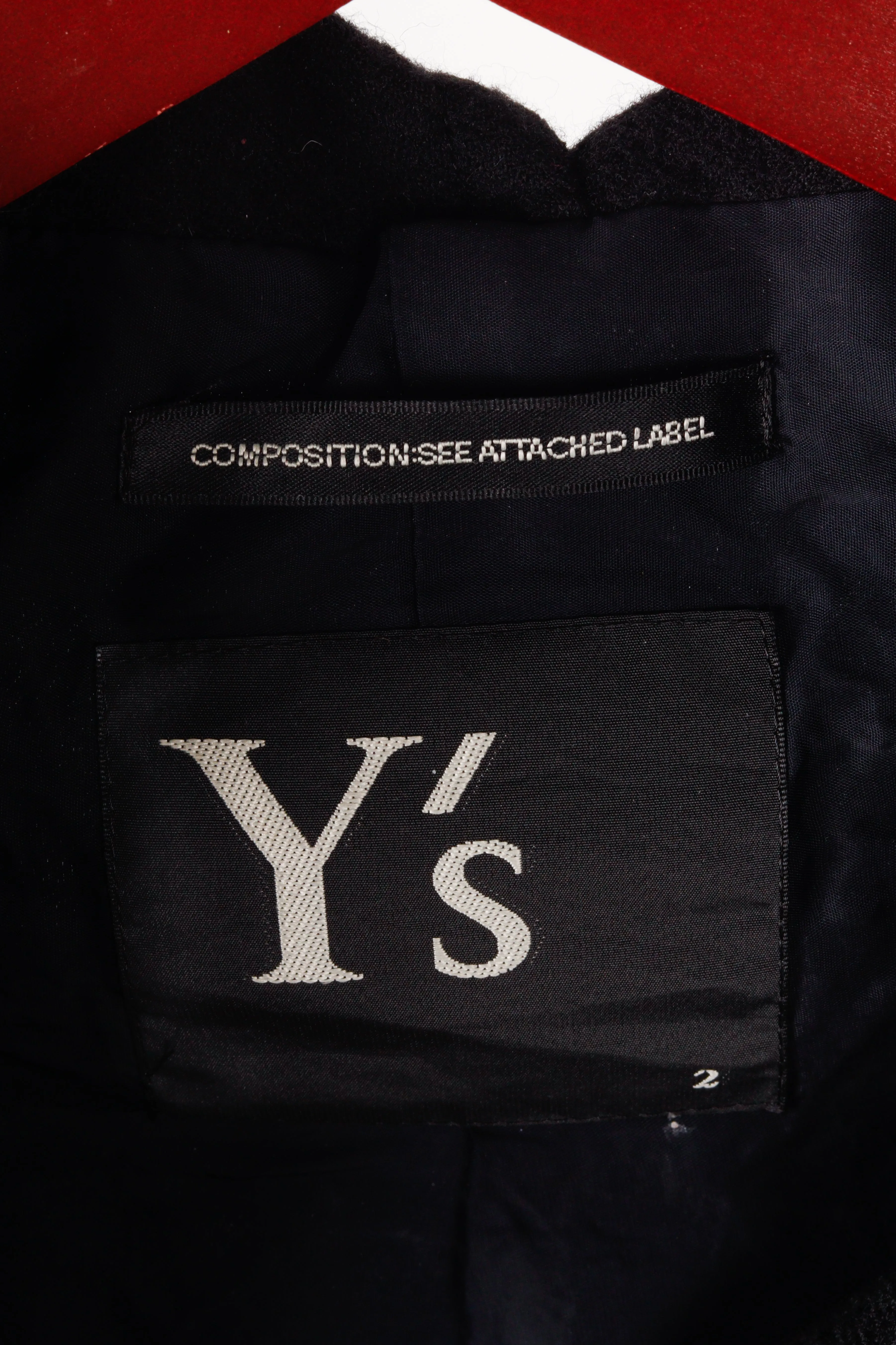 Y's by Yohji Yamamoto SS19 'Painted Gold Stripe' Wool Toggle Coverall Jacket (2019)